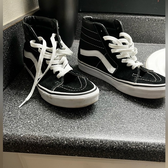 Vans Black High-Top Sneakers Men Size 7.5/ Women Size 9 - Unisex - Picture 3 of 5
